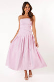 Avalee Strapless Maxi Dress Pink Stripe
