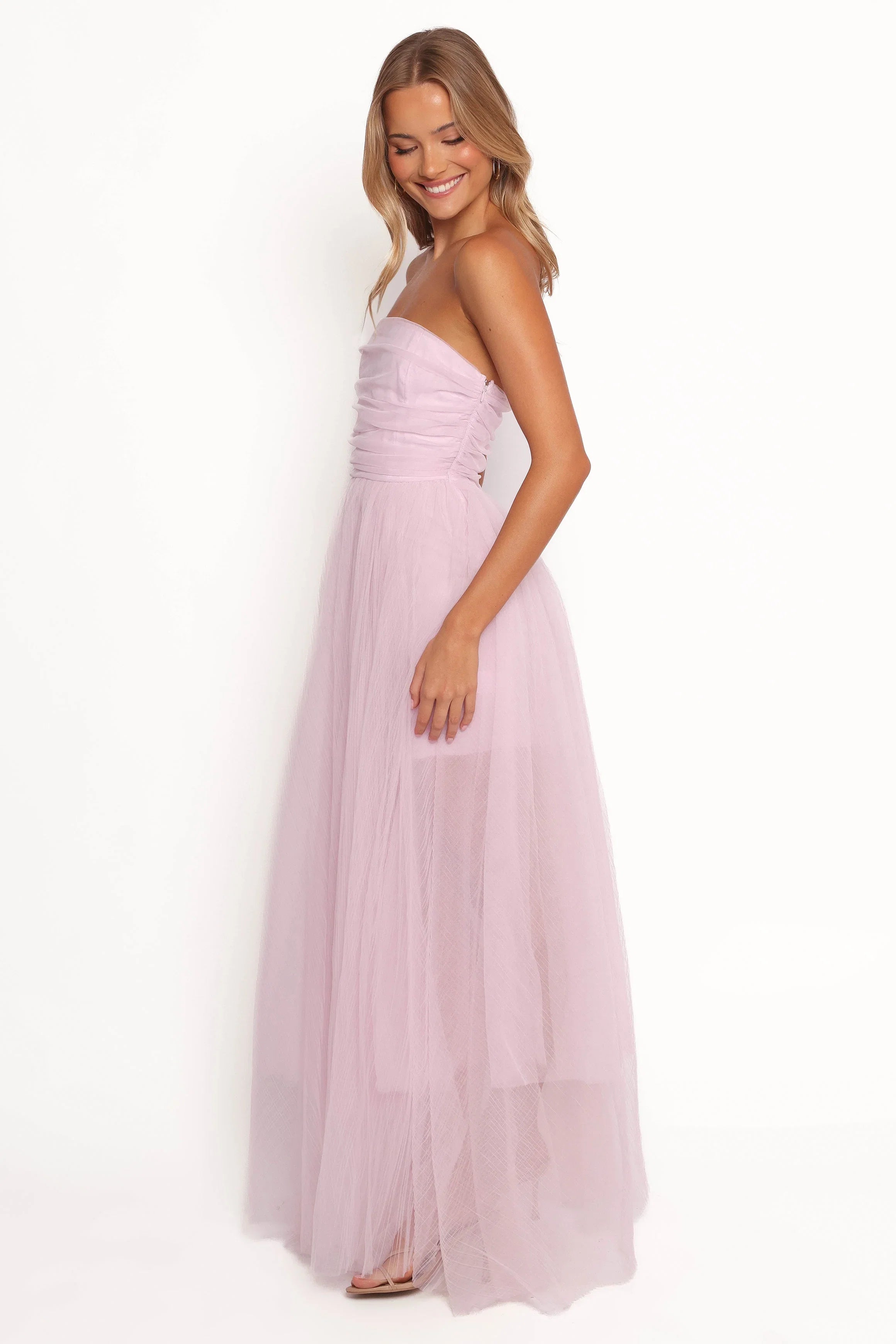 Anabella Strapless Maxi Dress Pale Pink