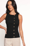 Lysa Knit Vest Top Black