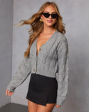 Soft Terrain Cable Knit Cardigan