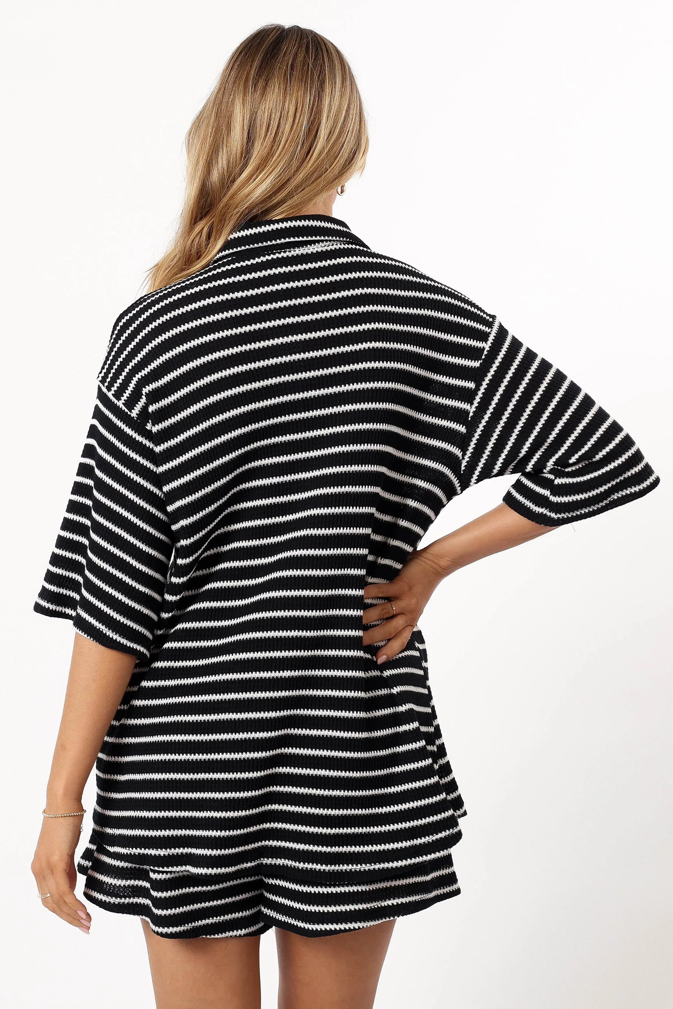 Linnea Short Set Black White