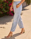 Teien Rigid High Rise Barrel Pintuck Jeans