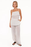 Hazel Pant Set Cream Polka Dot