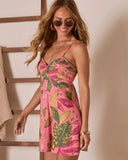Kenedy Tropical Sweetheart Mini Dress