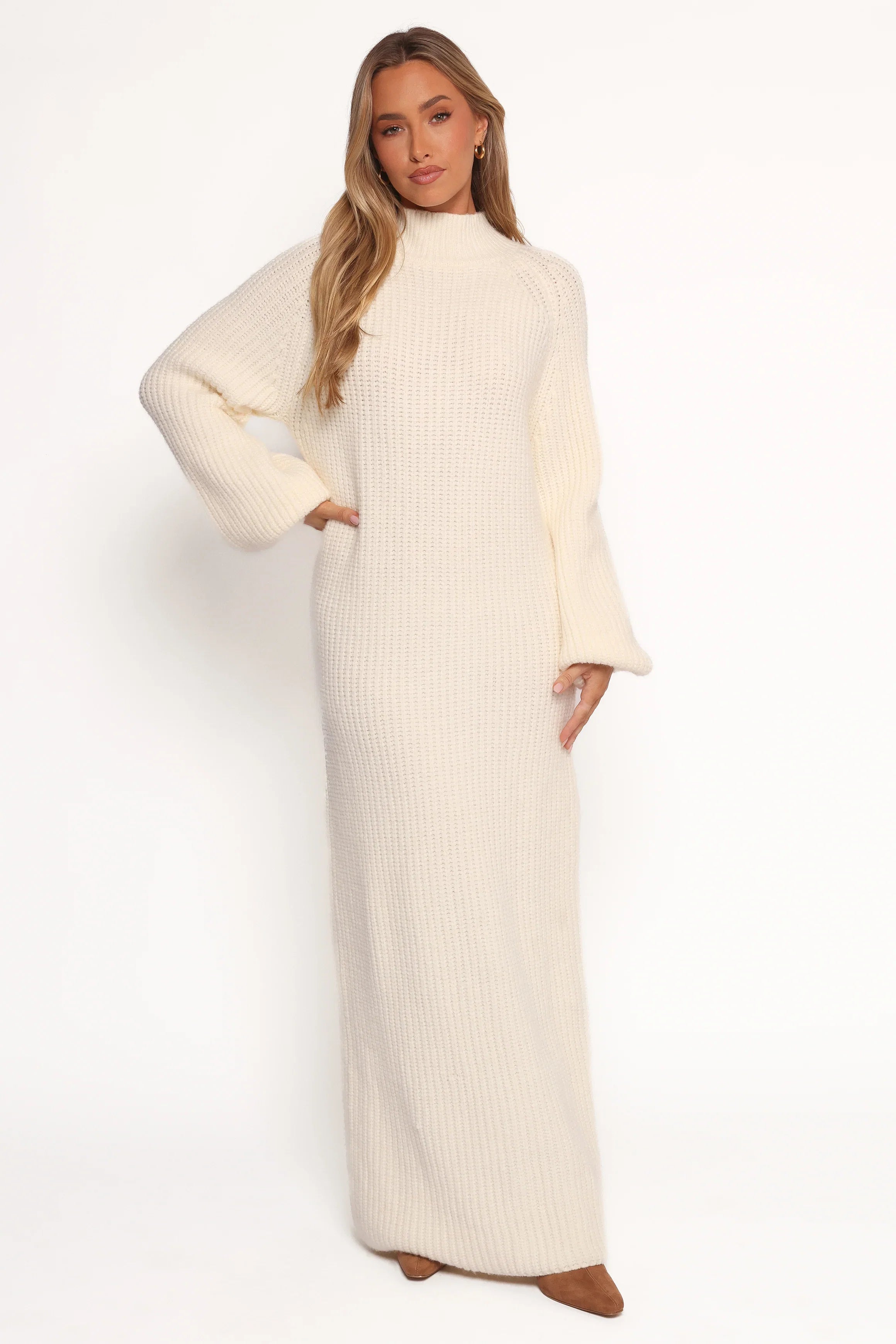Tobin Knit Maxi Dress Cream