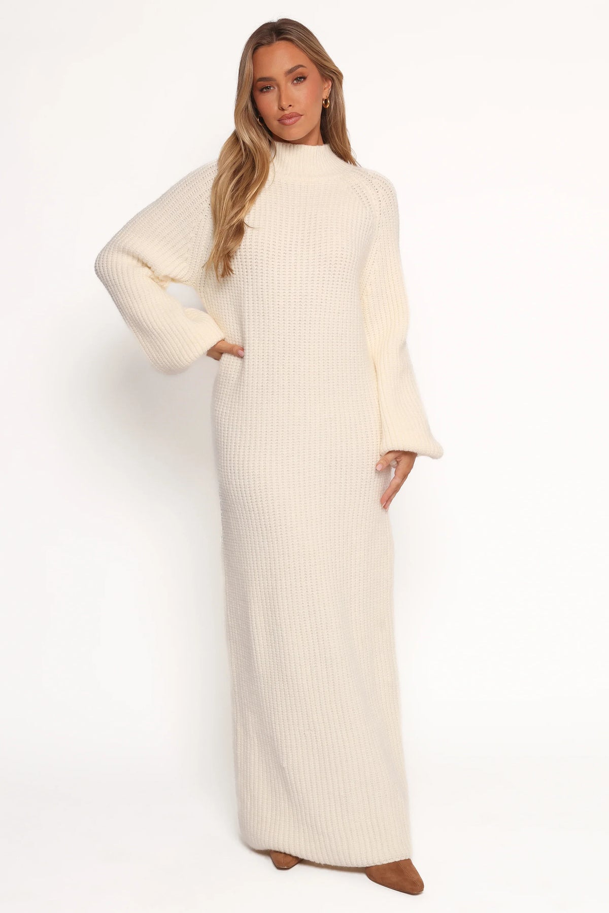 Tobin Knit Maxi Dress Cream