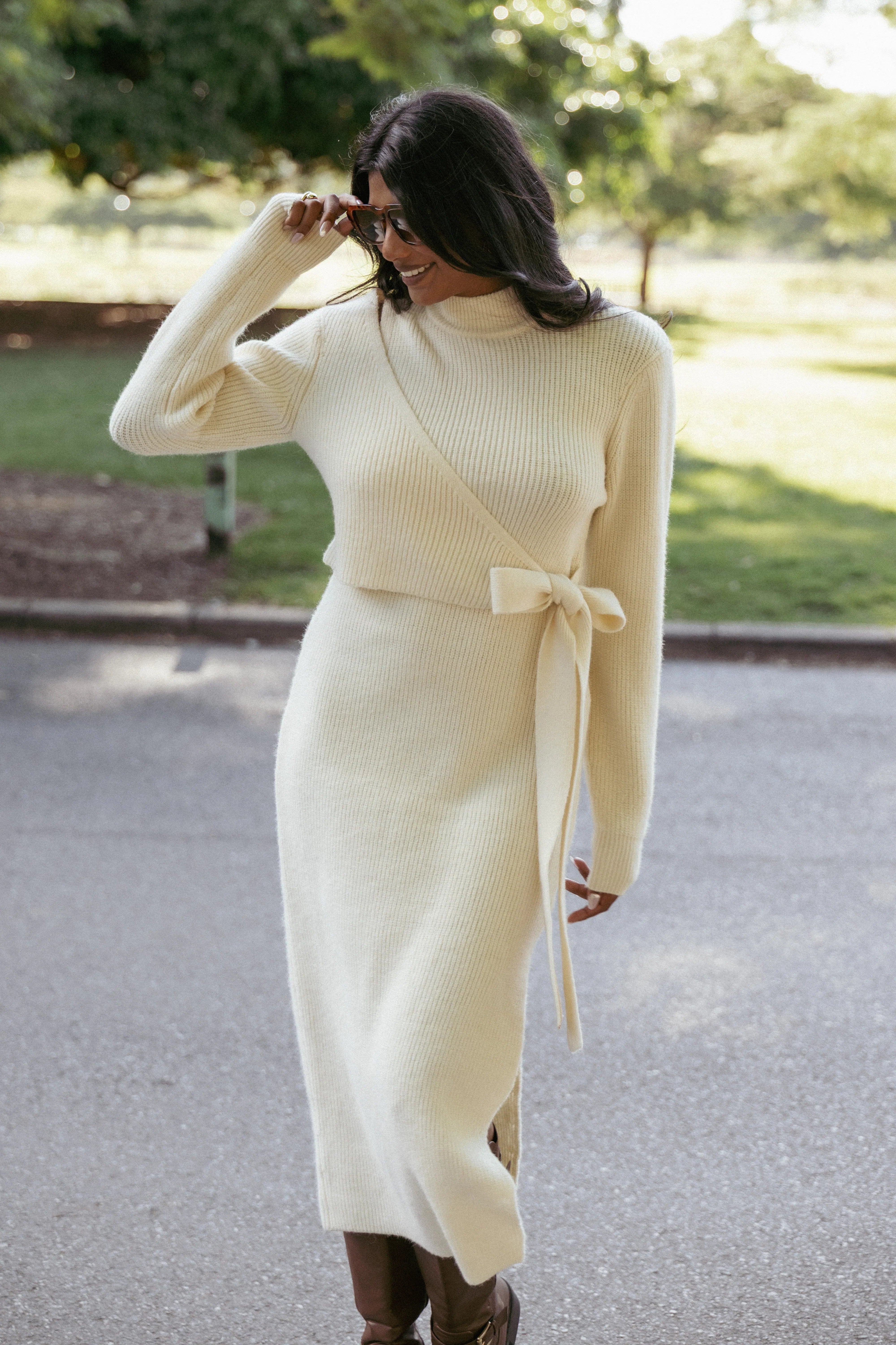 Aerin Knit Dress Cream