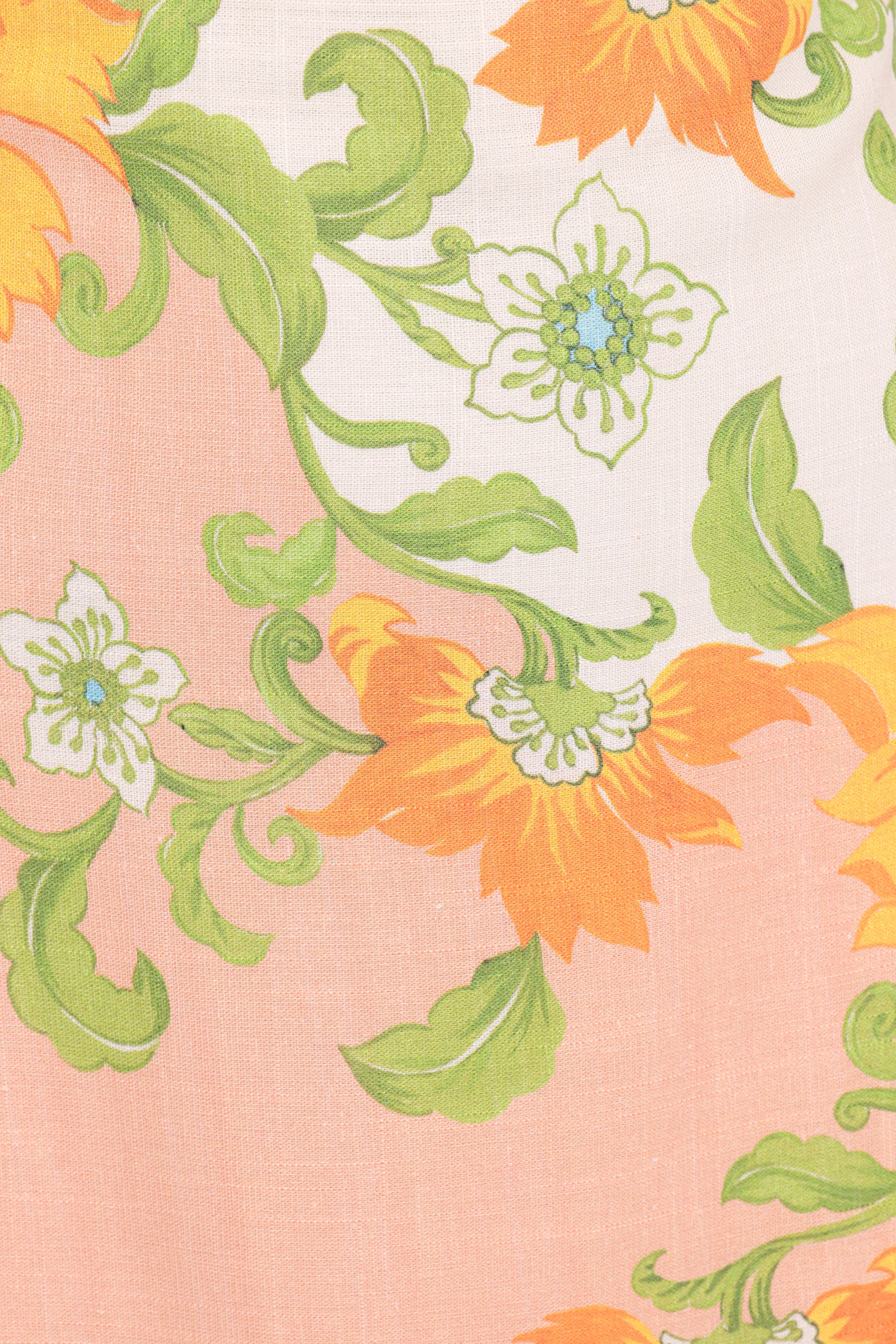 Noriko Shift Mini Dress Yellow Spring Floral