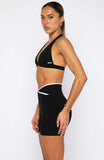Defence Bike Shorts Black White