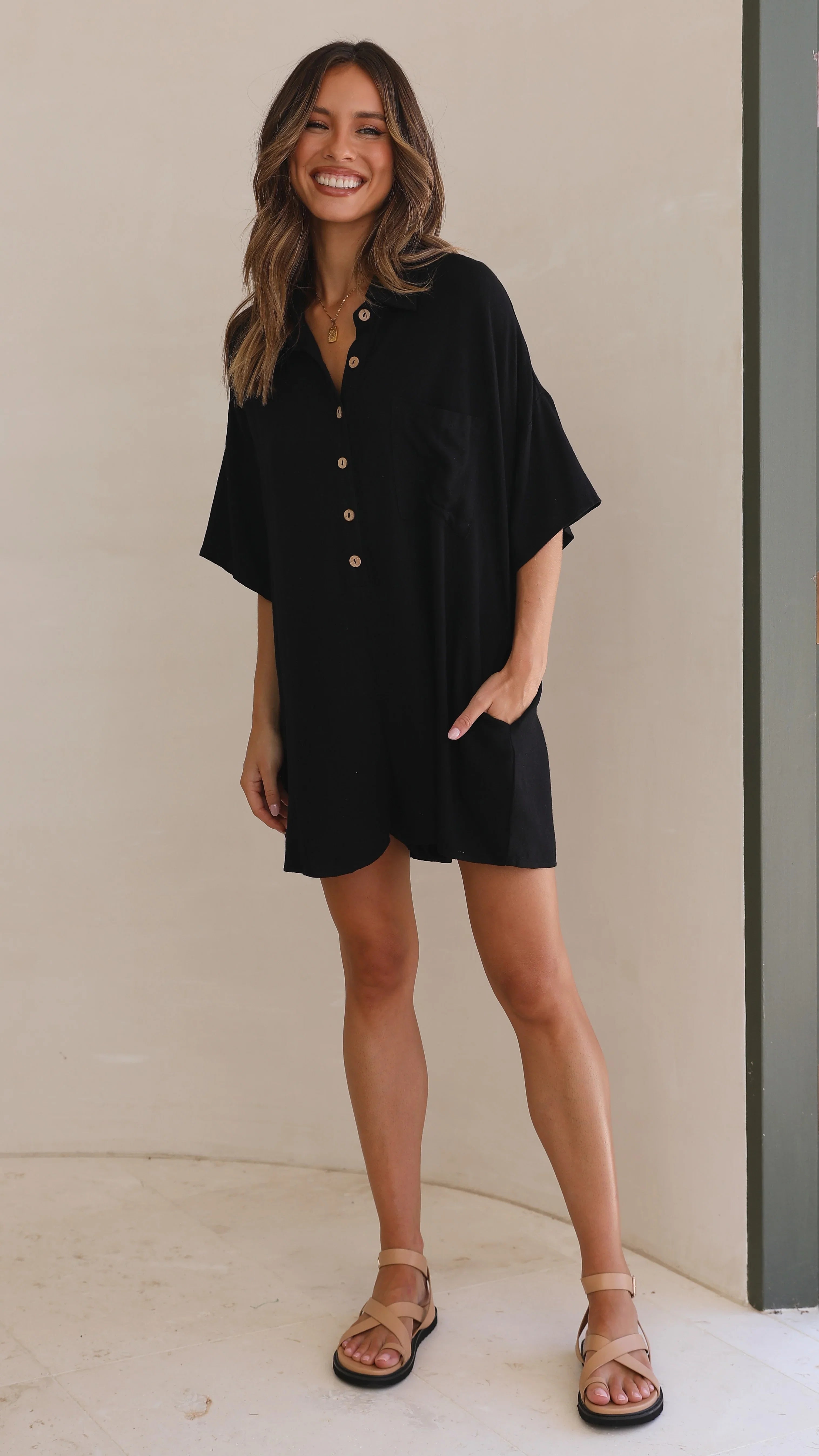 Keely Playsuit Black