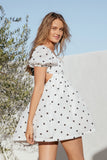 Mona Mini Dress Black Polka