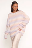 Joy Knit Sweater Lavender Stripe