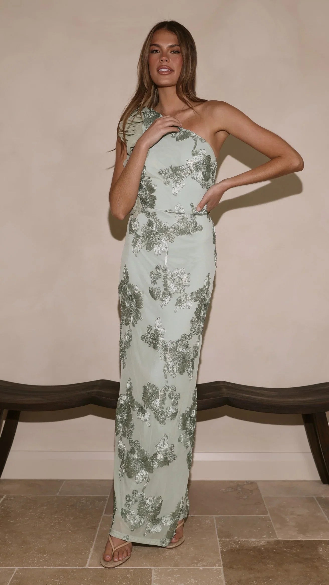 Darlee Maxi Dress Sage Floral
