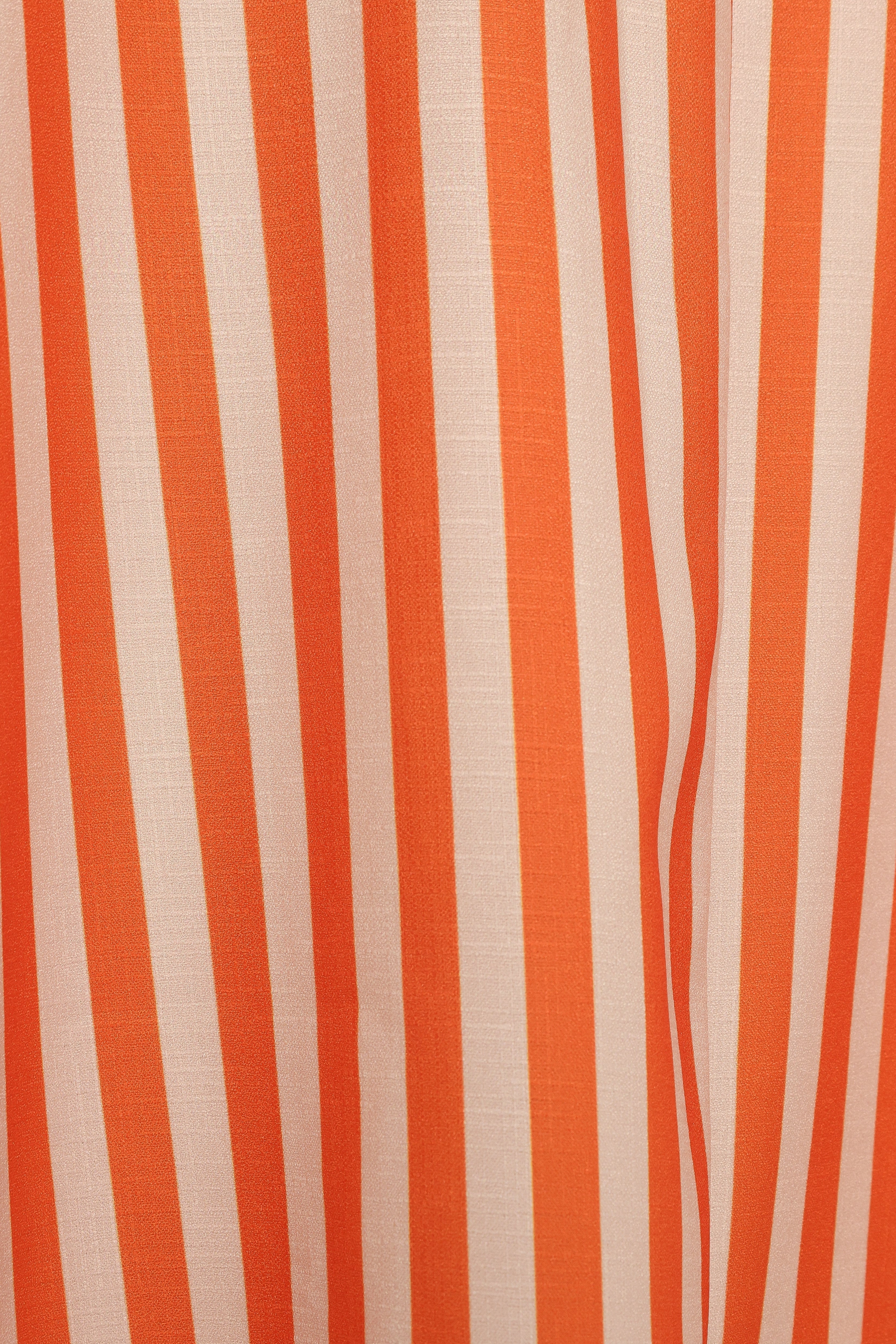 Serafina Two Piece Set Orange Beige Stripe