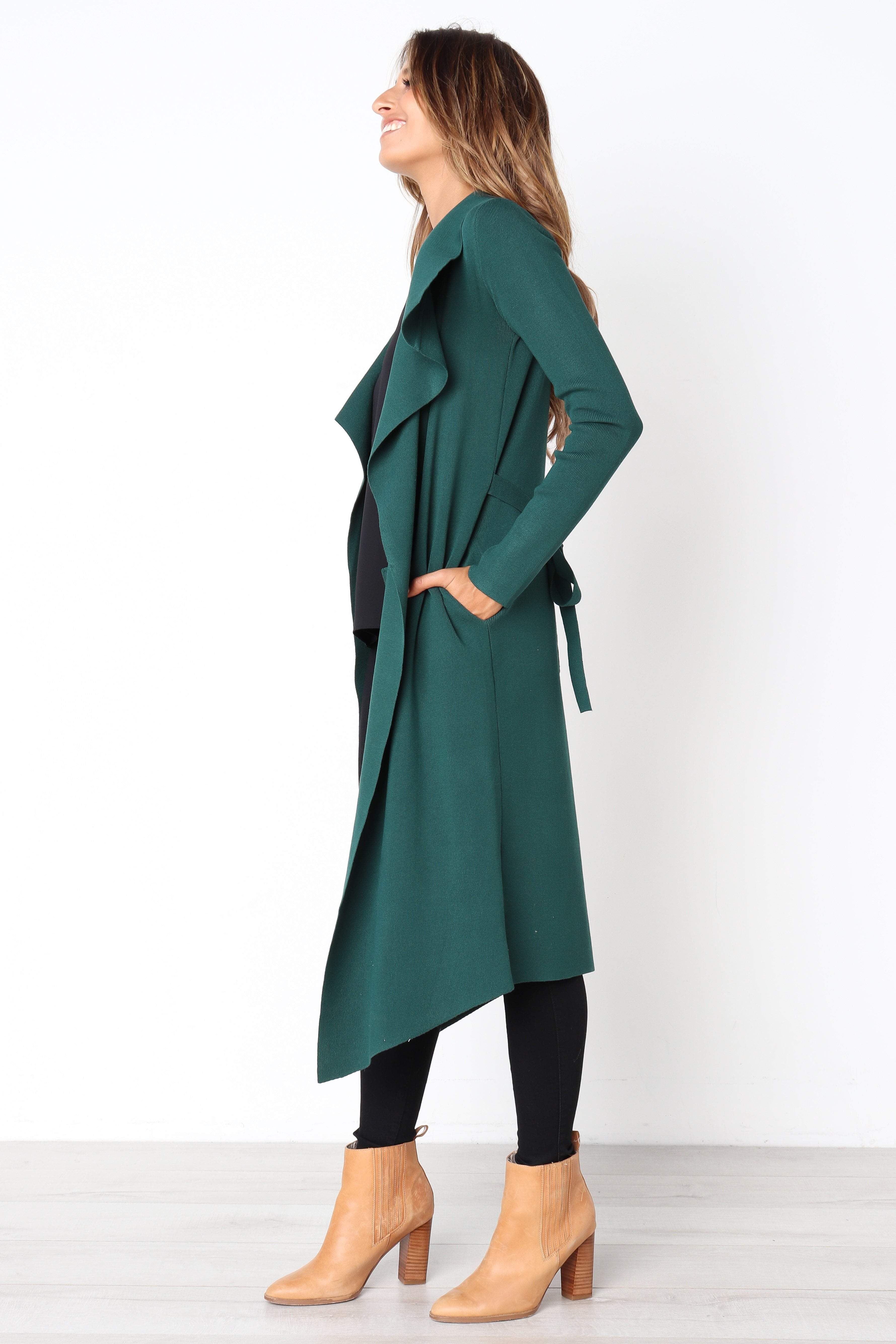 Audrina Cardigan Forest Green