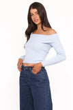 Aleena Knit Top Light Blue