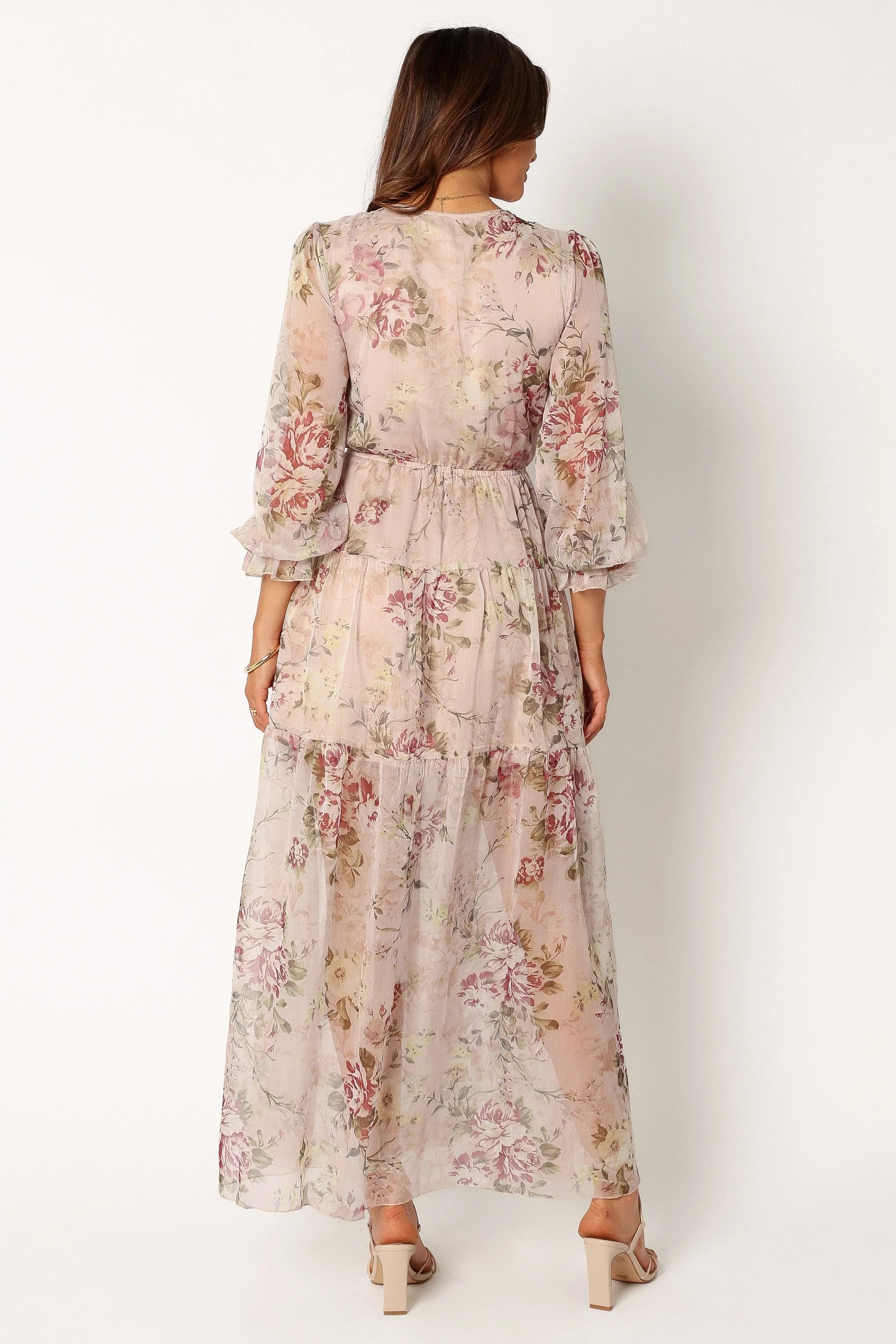 Maria Long Sleeve Maxi Dress Cream