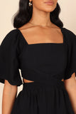 Jordyn Cut Out Mini Dress Black