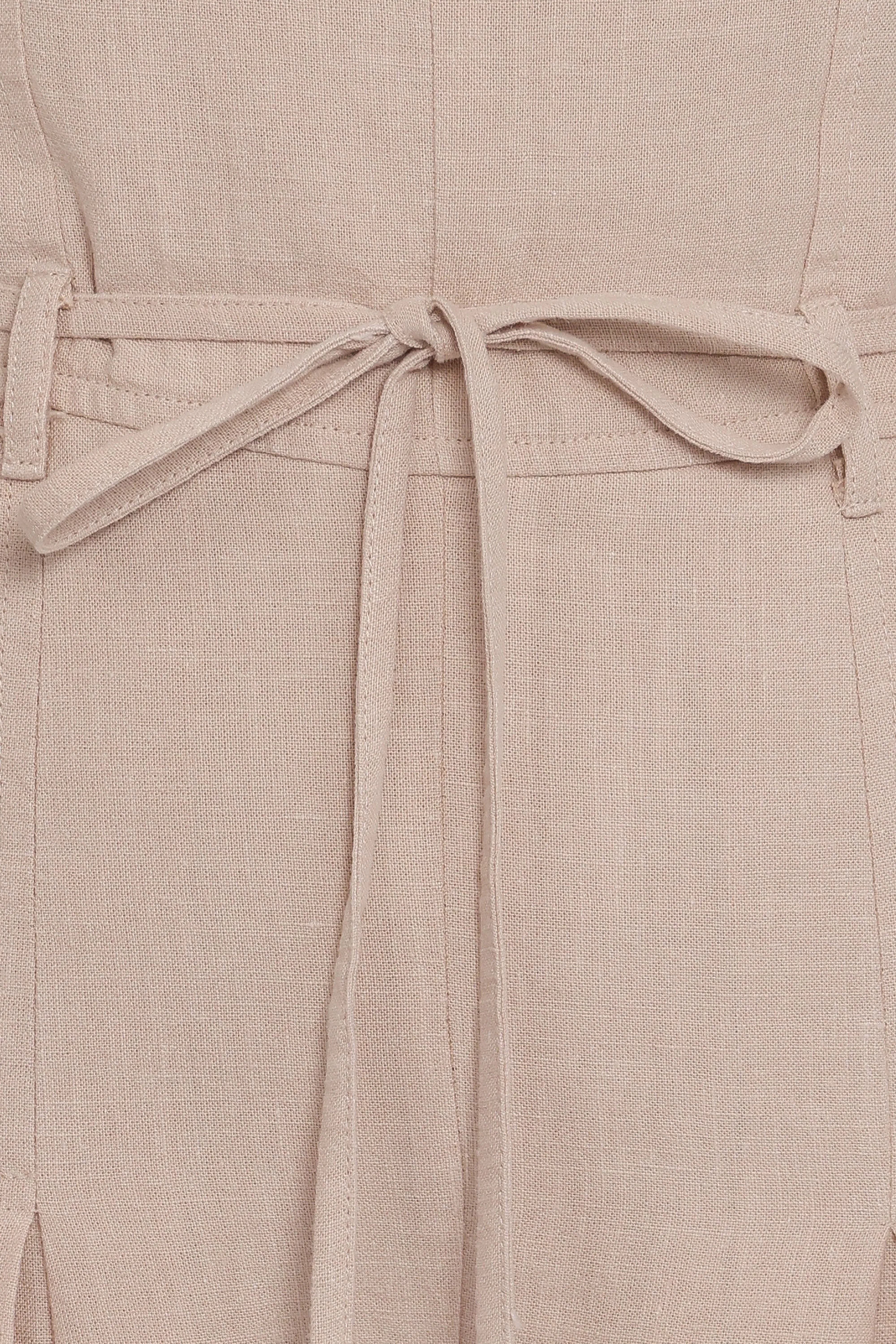 Calliope Tie Waist Jumpsuit Wheat