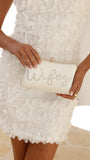 Wifey Satin Clutch Gold