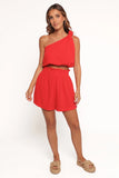 Sally Top Short Set Red
