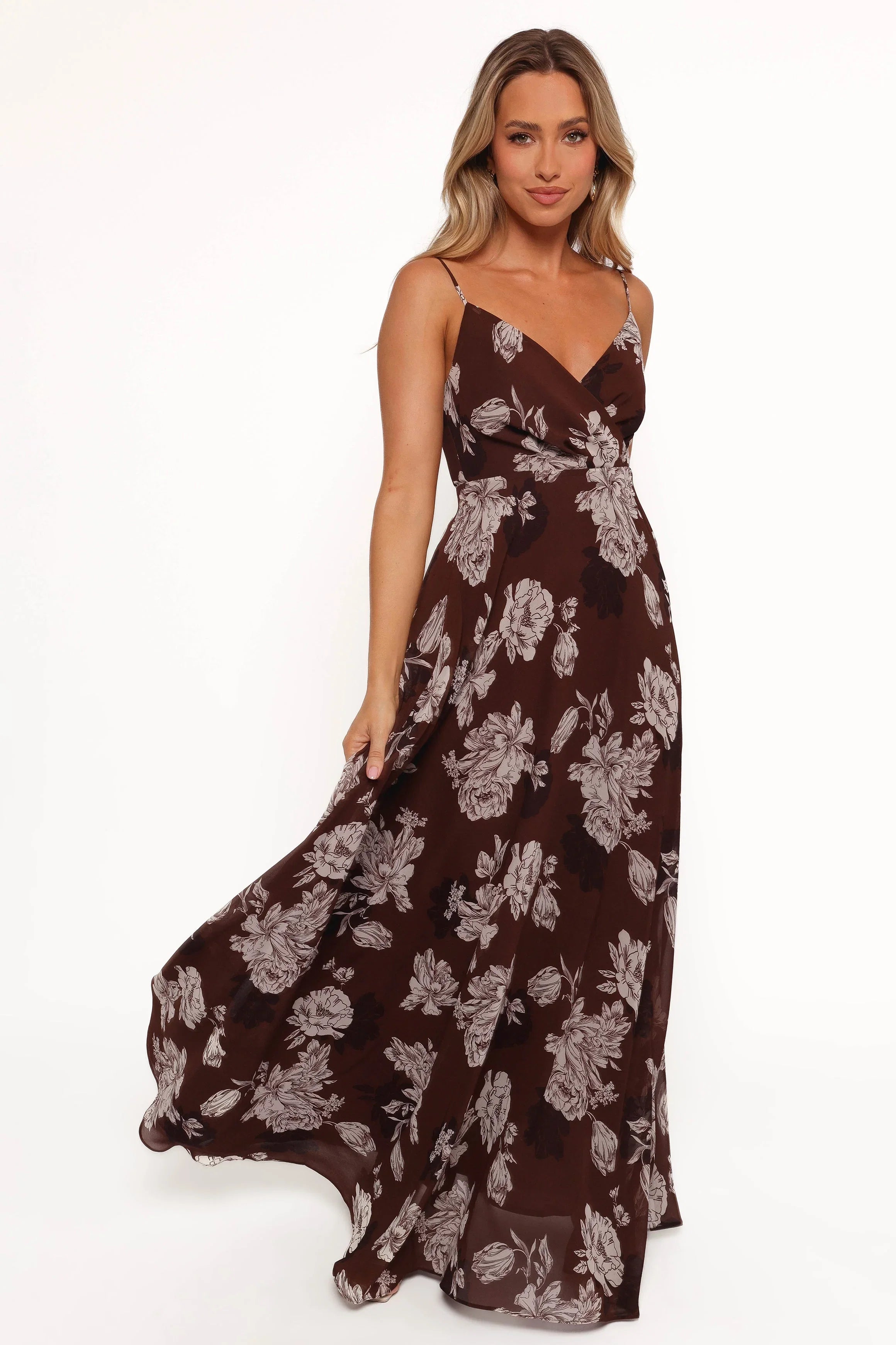 Madilyn Maxi Dress Brown Floral