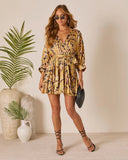 Sunlit Whisper Waist Tie Mini Dress