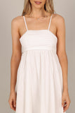Alice Bow Back Midi Dress White
