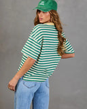 Whispering West Striped Oversized Top