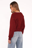 Ripley Knit Cardigan Berry