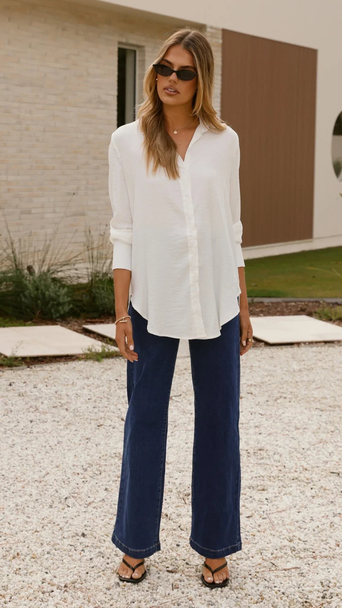 Juliana Button Up Shirt White