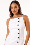 Allegra Linen Mini Dress White