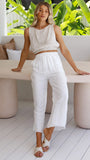Aimee Linen Top Oat