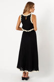 Chrissy Two Piece Set Black Cream