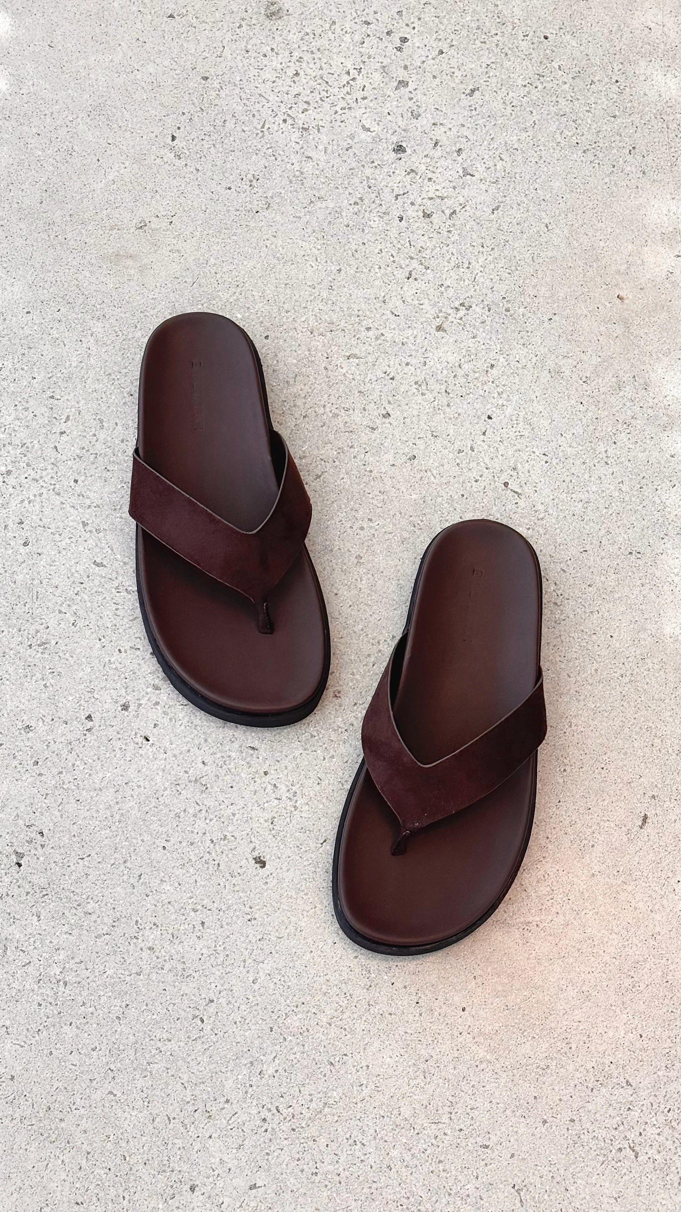 Aila Thong Dark Cacao Suede