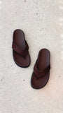 Aila Thong Dark Cacao Suede