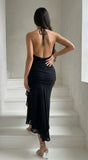Lecce Halter Maxi Dress Black