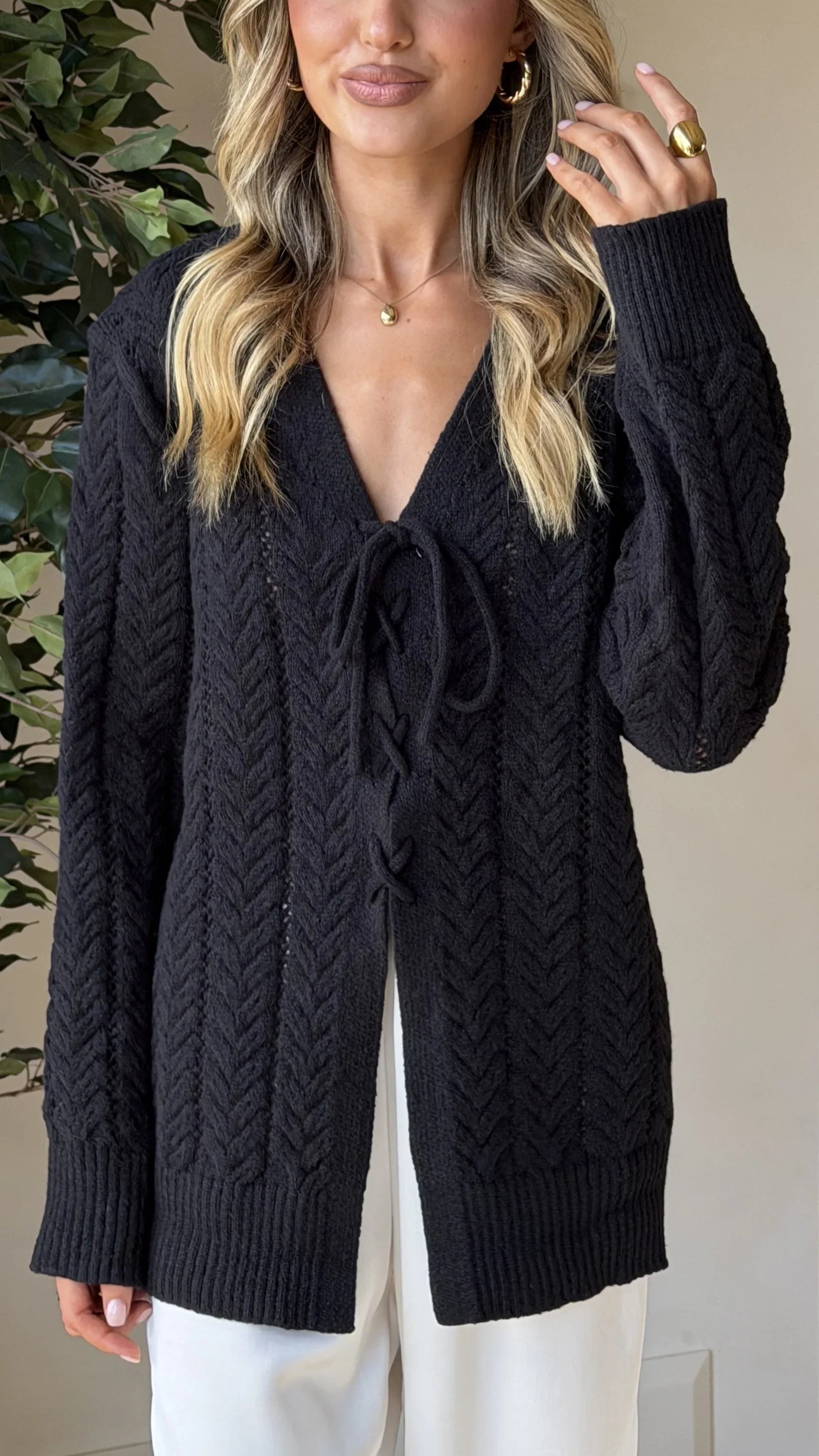 Georgia Knit Top Black