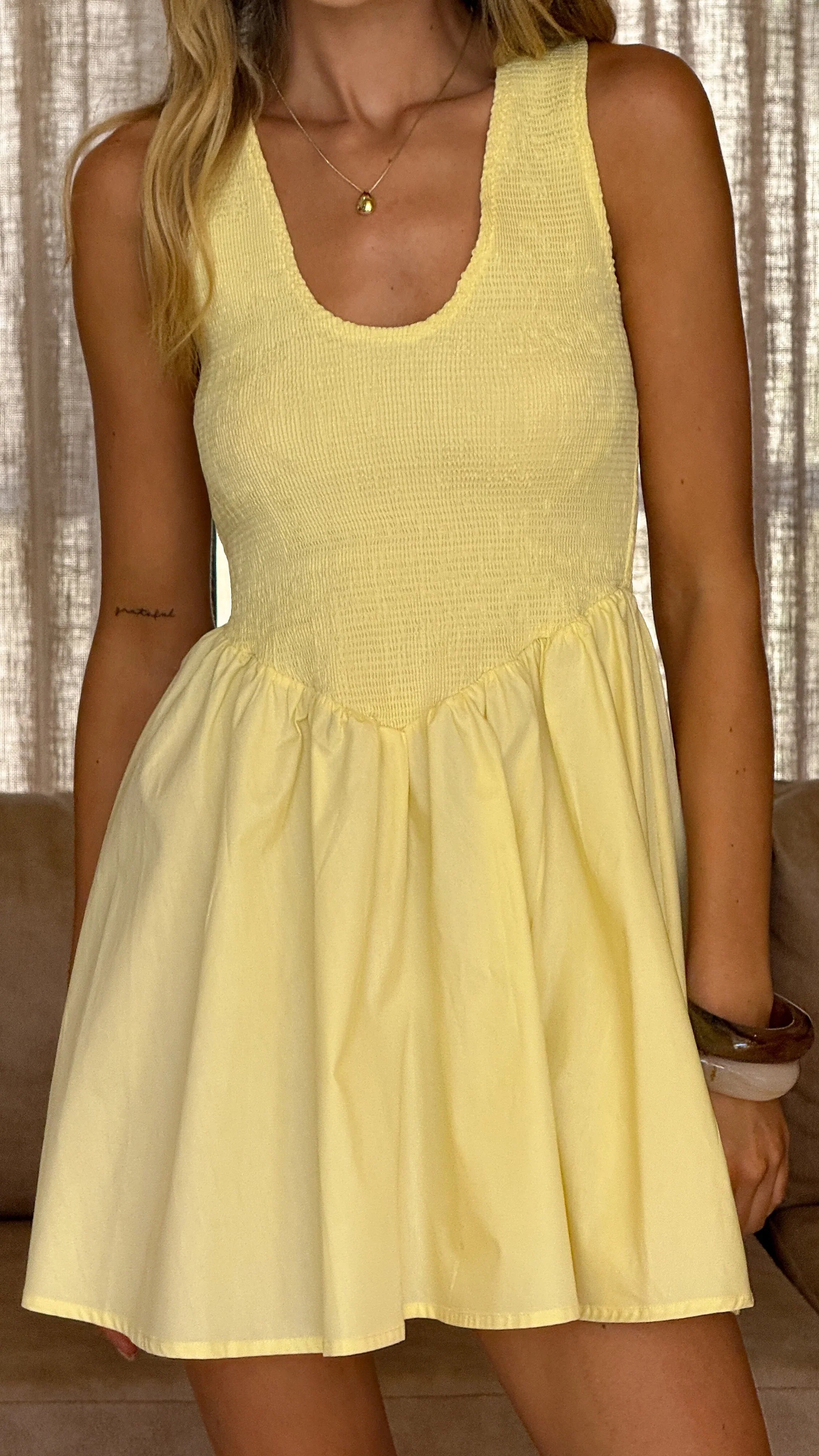 Amira Mini Dress Yellow