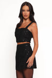 Shavvy Mini Skirt Set Black
