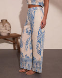 Wildflower Wander Abstract Floral Wide Leg Pants