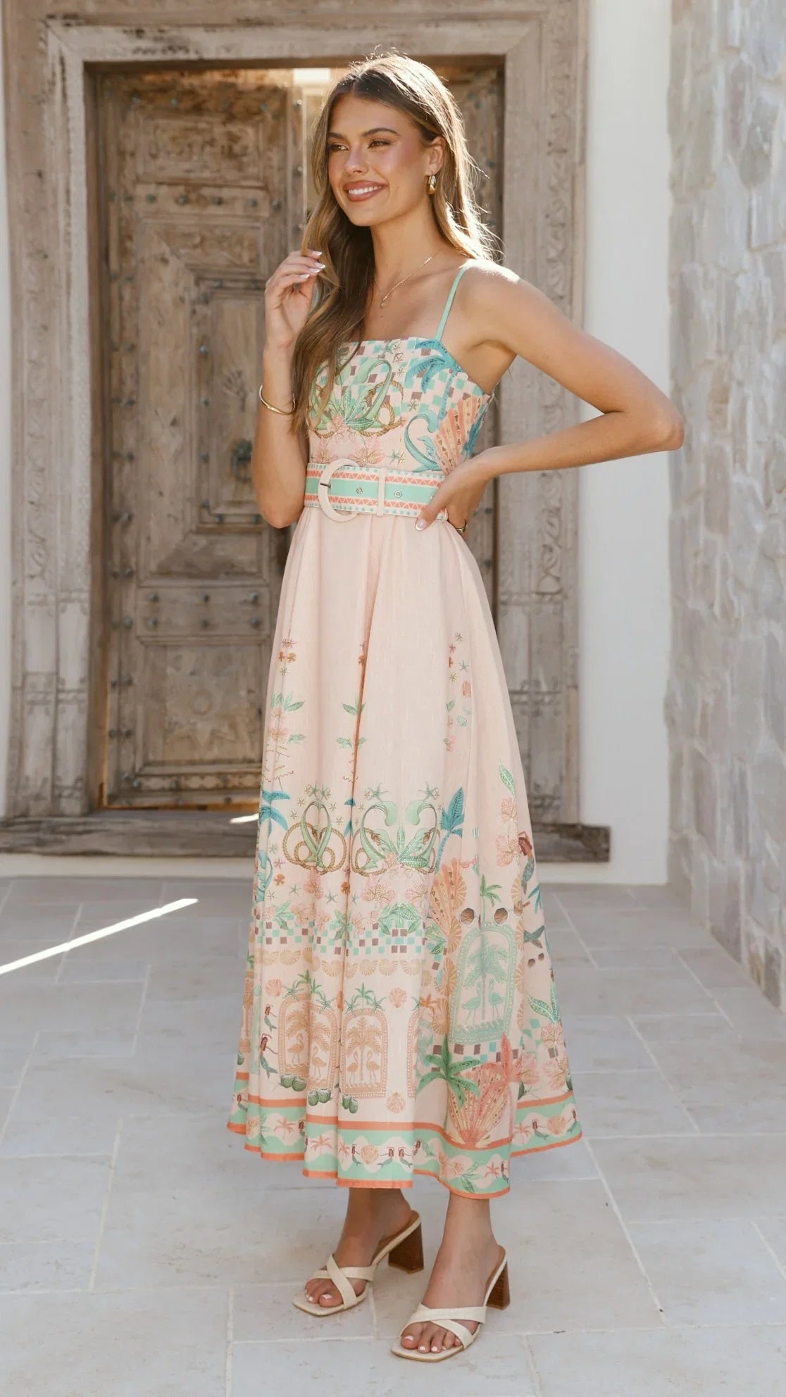 Nellie Midi Dress Aurora Print