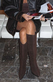 Juliette Knee High Boots Chocolate Faux Suede