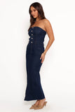 Melissa Strapless Dress Medium Denim