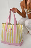Finding You Tote Bag Lemon Stripe