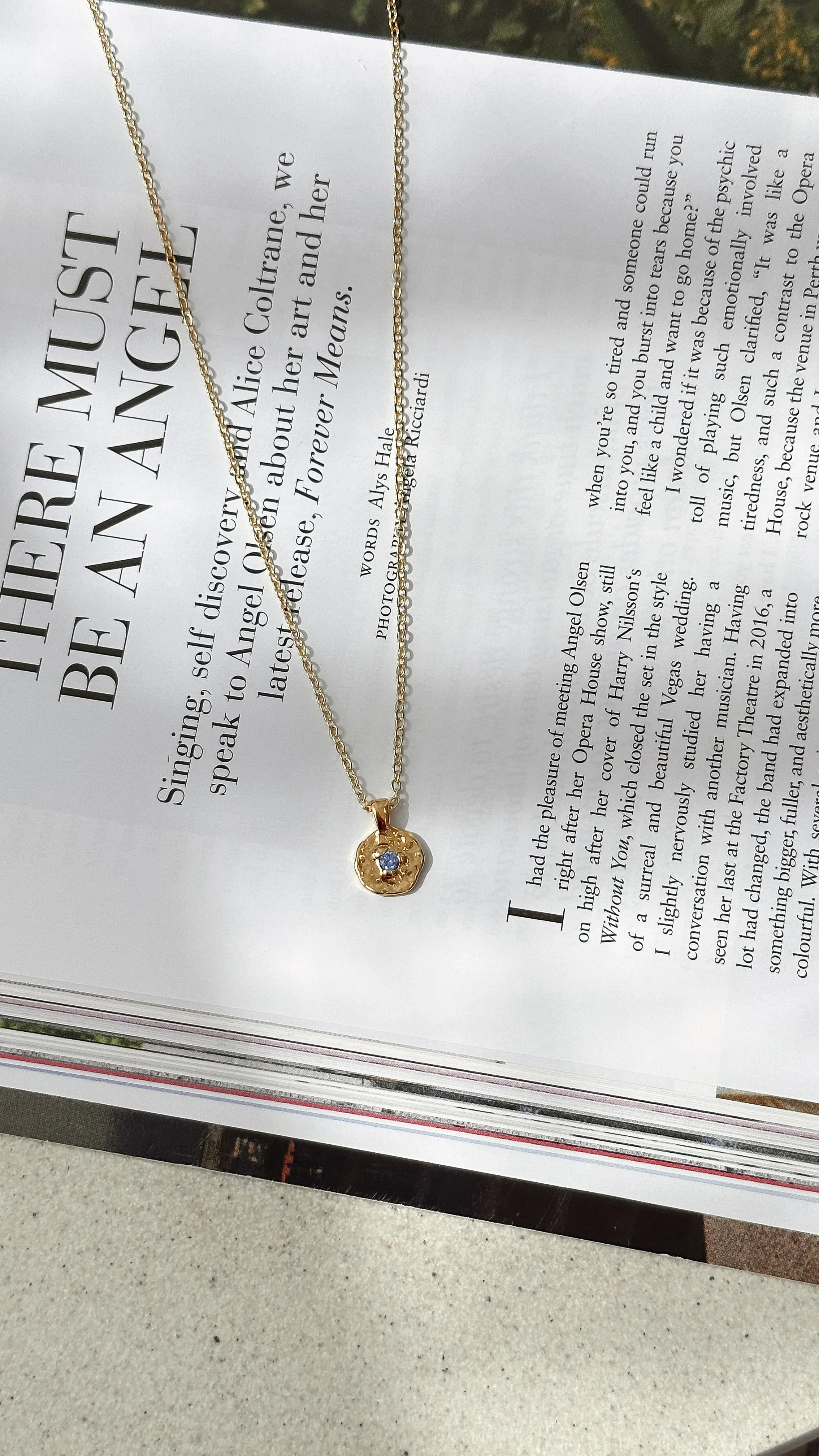 September Birthstone Necklace Sapphire