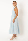 Taila Halterneck Midi Dress Blue Floral