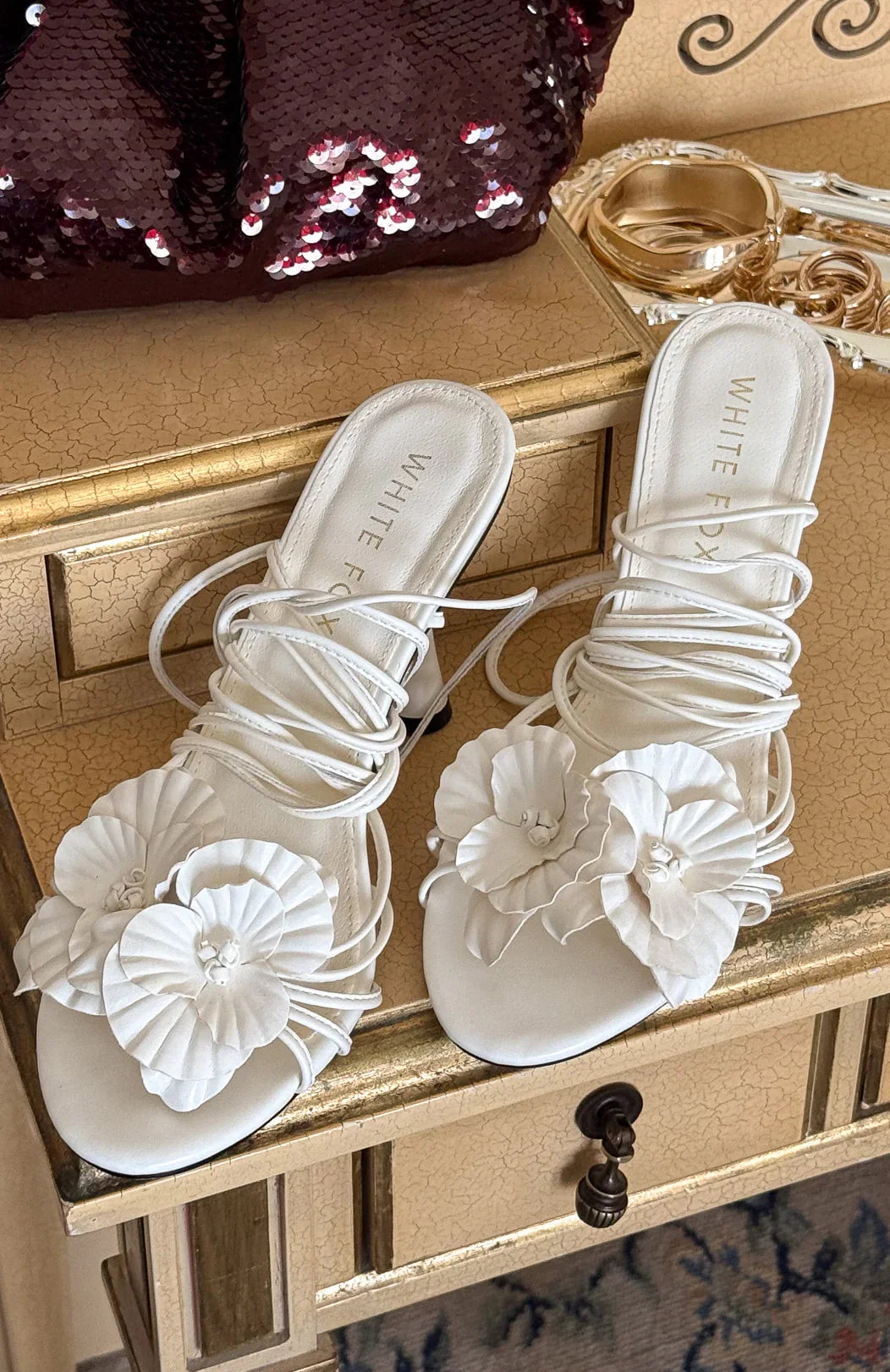 Tempest Wrap Heels Off White