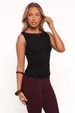 Lainey Twist Knit Top Black