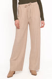 Davis Pleated Knit Pant Beige